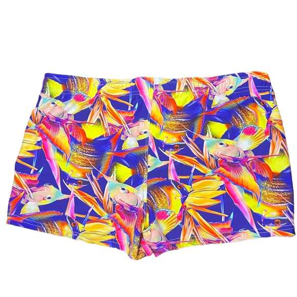 LASC XL Swim Short Magenta Fish NWT Malibu Print - Picture 7 of 7